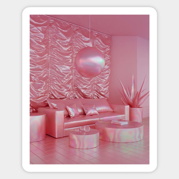 Pink Pearl Sticker by NineSidedShape